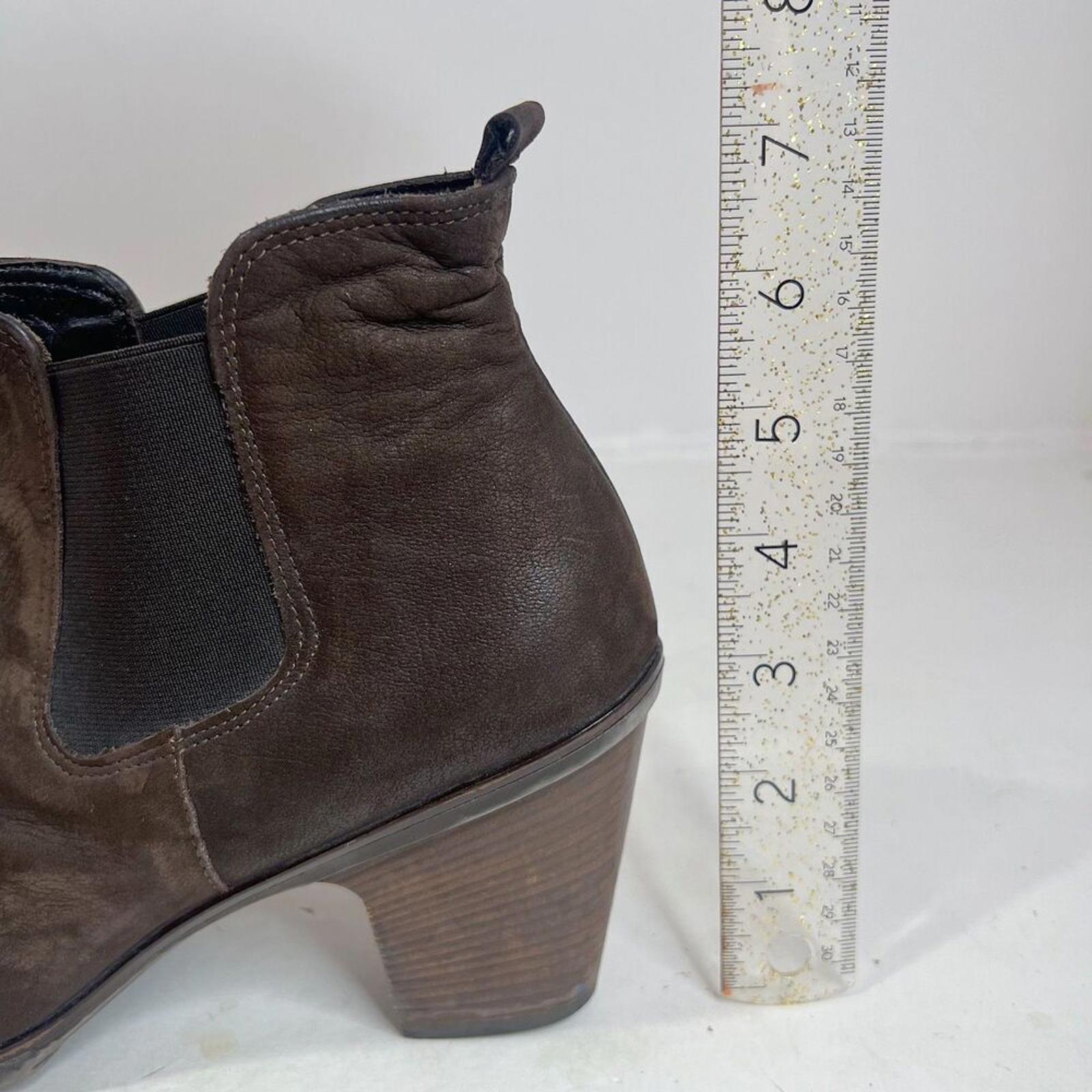 Paul Green Juno Brown Suede Nuback Ankle Boots Booties Chelsea Size