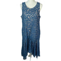 Anthropologie Maeve Vienne Navy Blue Lace High Low Dress Women's Size L