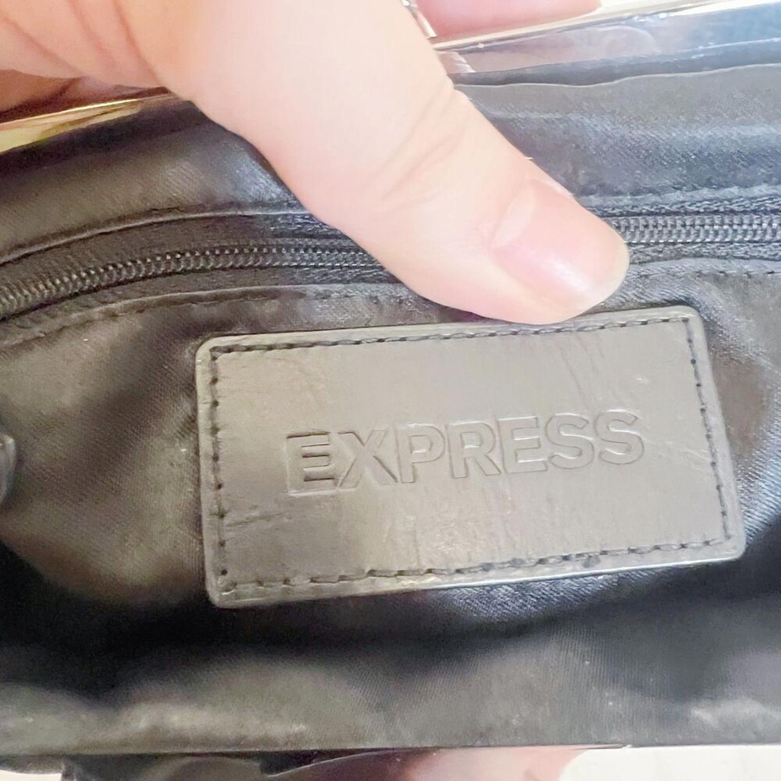 Vintage Express Black Beaded Clutch Silver Clasp Evening Bag