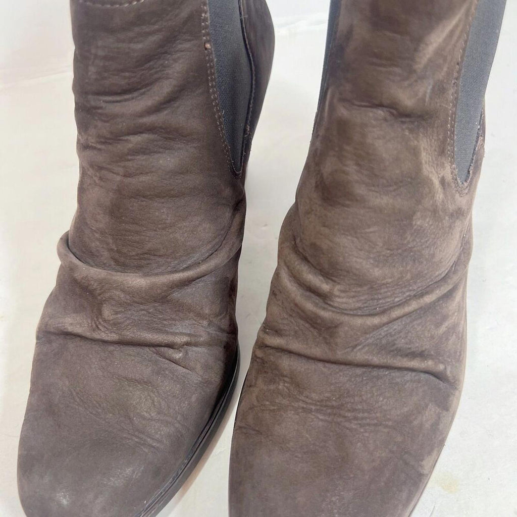 Paul Green Juno Brown Suede Nuback Ankle Boots Booties Chelsea Size