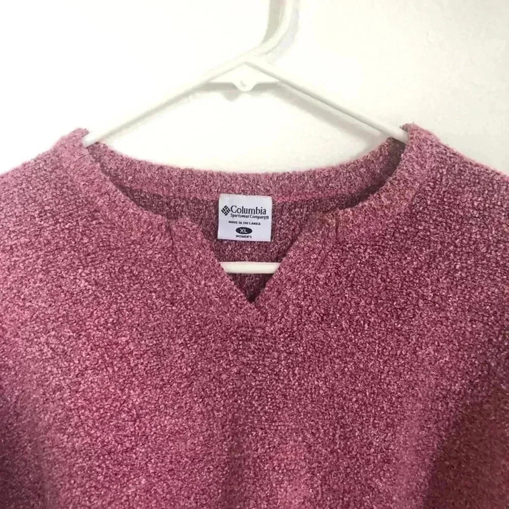 Columbia Pink Knit Sweater Women's Size XL