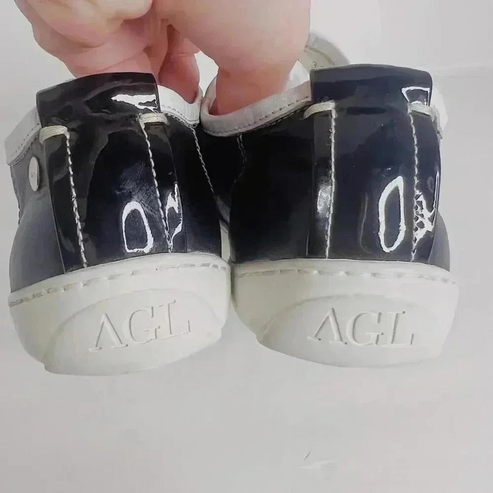 AGL Black Leather Sneakers