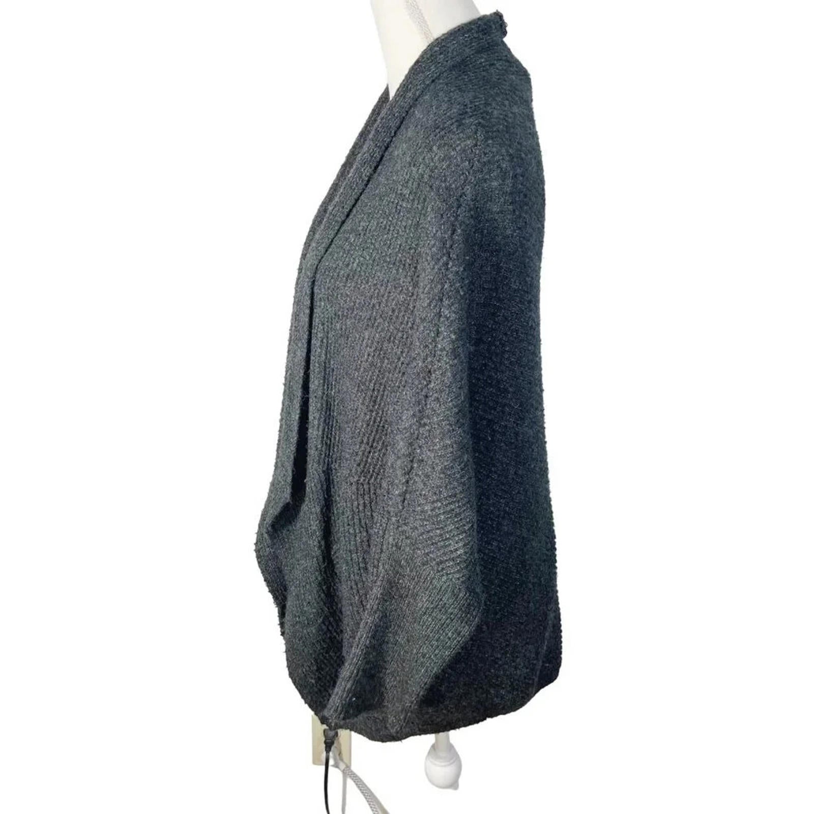 Sleeping on Snow Wool Blend Anthropologie Charcoal Grey Cardigan Women's Size S