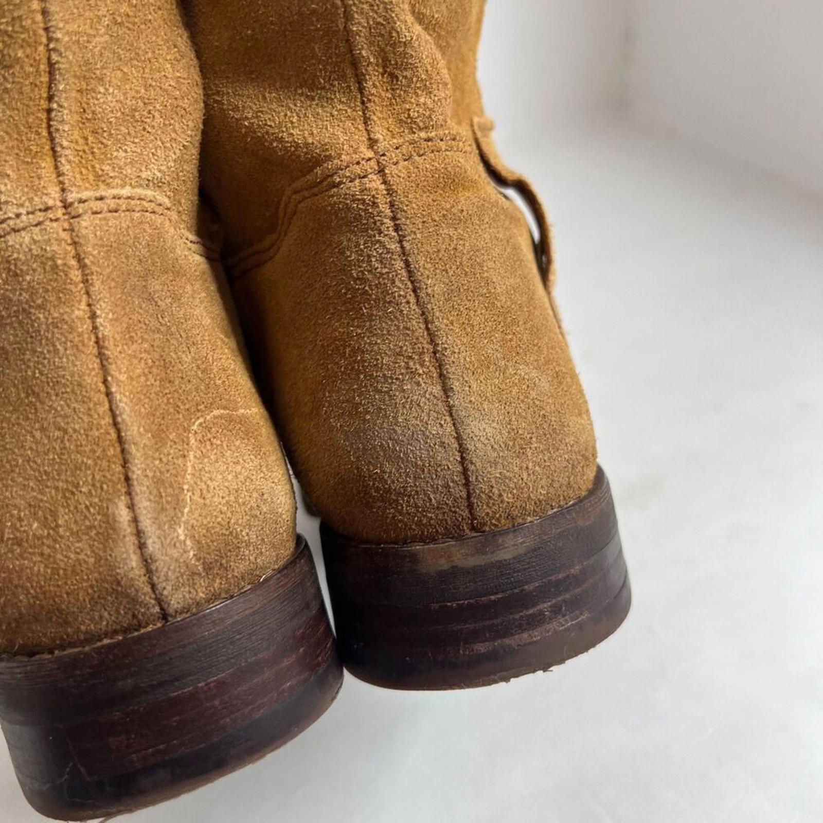 Franco Sarto Malina Tan Suede Ankle Boots Light Brown Booties Women's Size 7