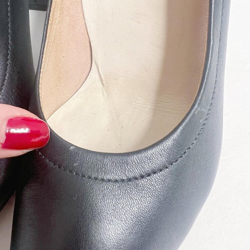 Paul Green Kami Ocean Softnappa Black Leather Pumps Pointed Toe Heels Size 8