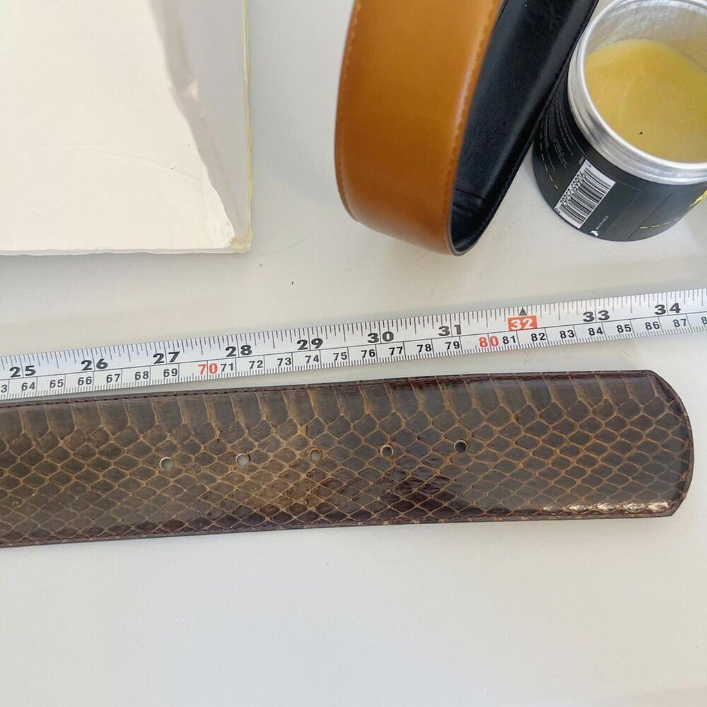 Vintage Harve Benard Snakeskin Chunky Belt Snake Belt y2k Women's Size 6