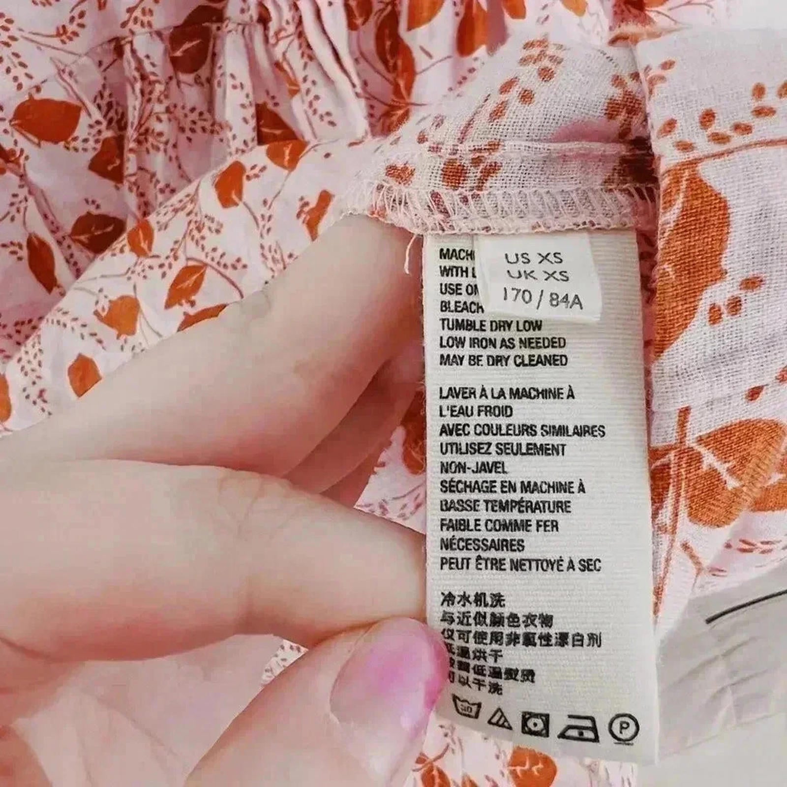 NWT Free People Paper Hearts Light Pink Floral Babydoll Dress Boho Size S