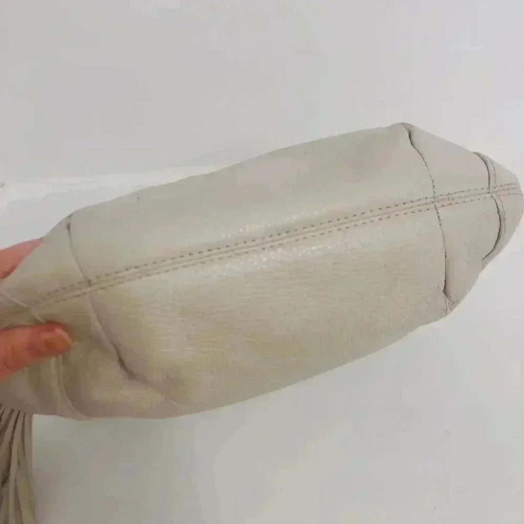 Michael Kors Crescent Shaped Cream Handbag