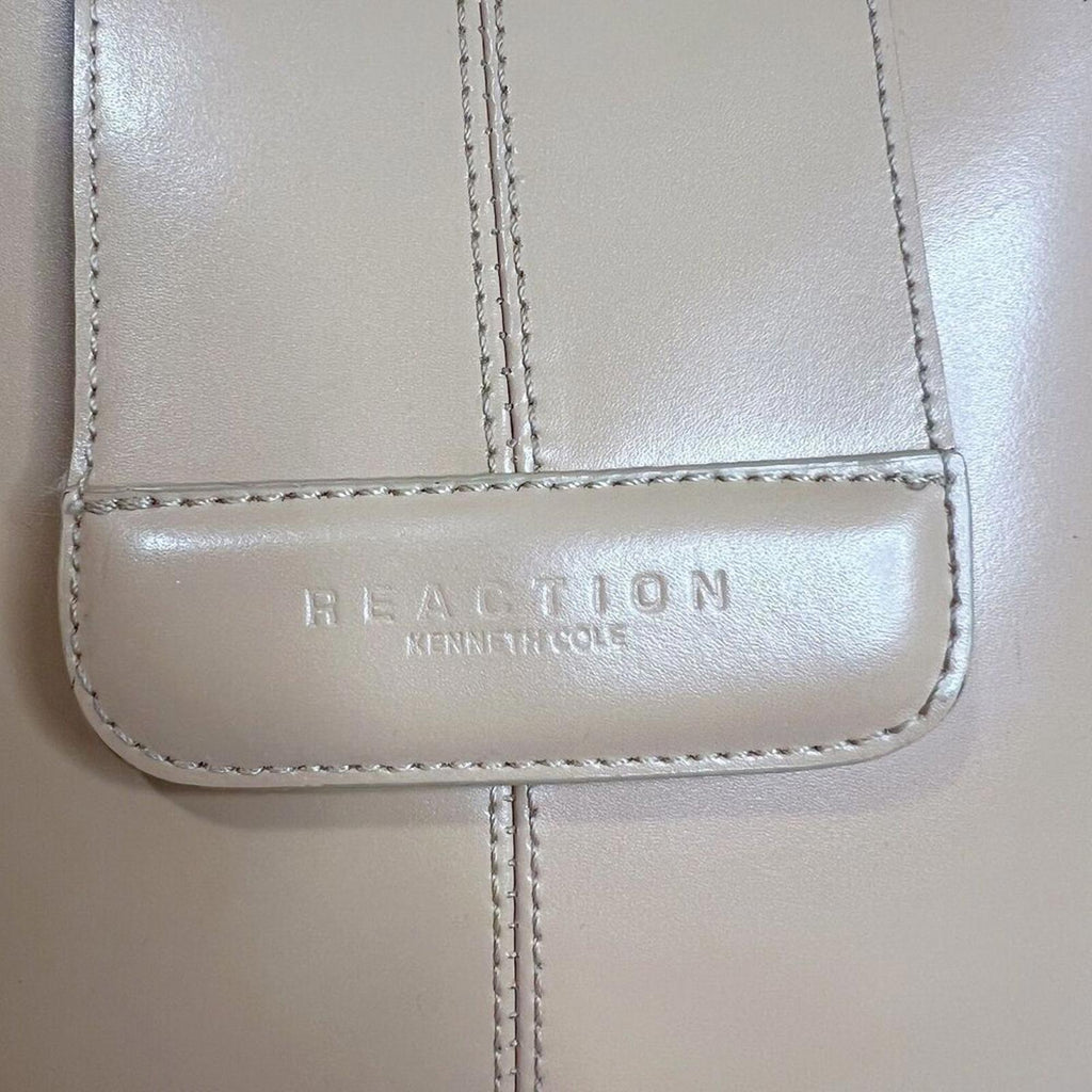 Kenneth Cole Reaction Tan Leather Structured Shoulder Bag Purse