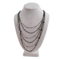 Vintage Multistrand Silver Chain Necklace Grunge Punk Boho Bohemian