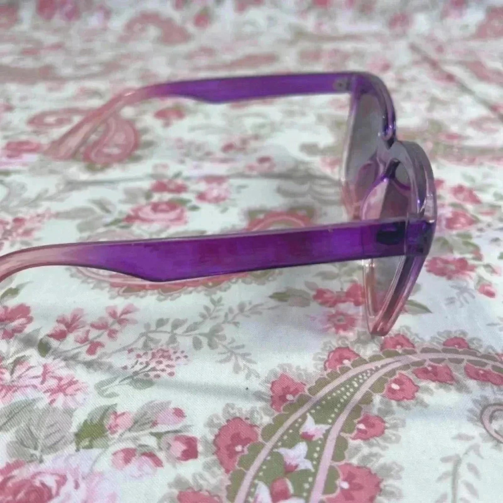Pink and Purple Ombre Sunglasses Square Rectangular Cateye