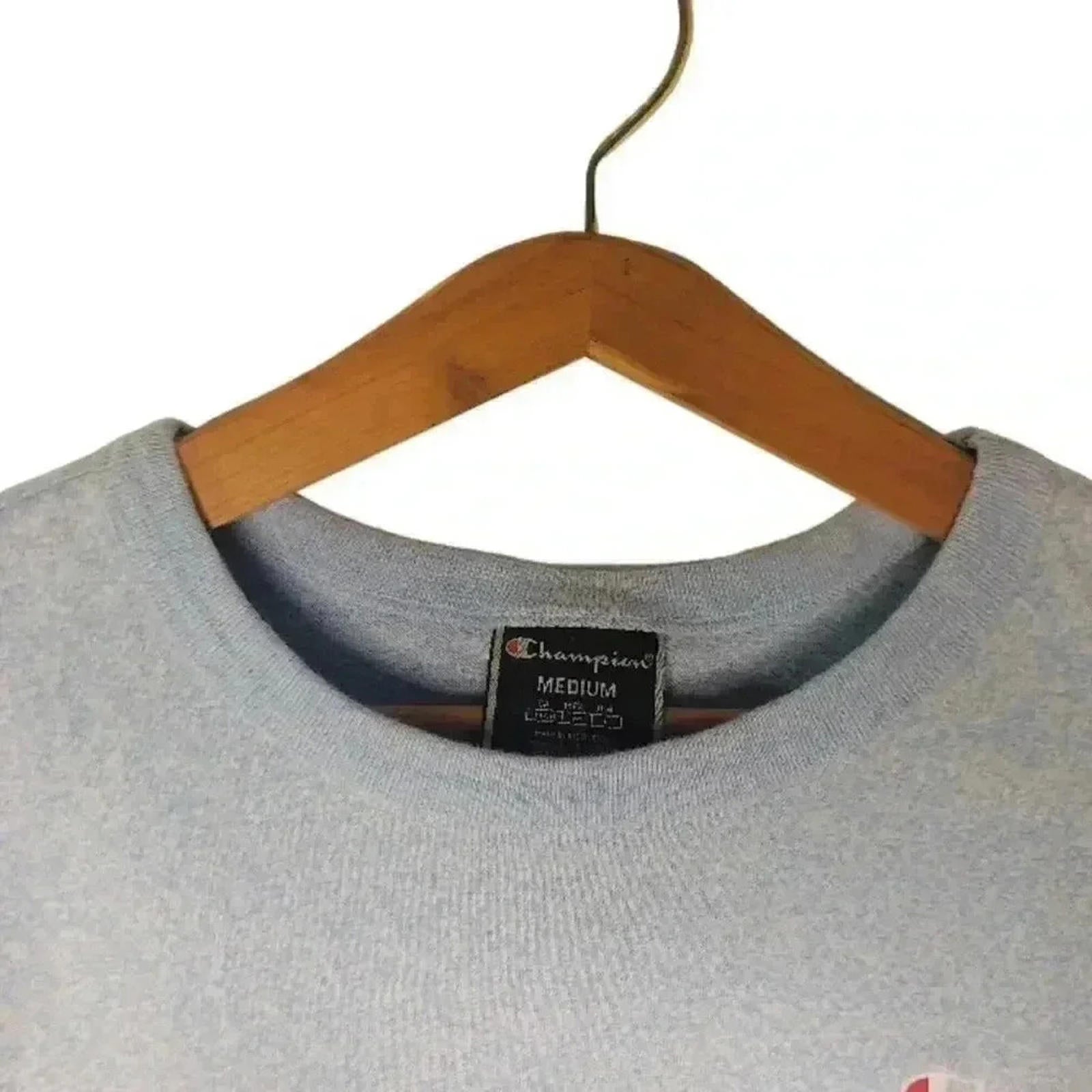Champion Blue Heathered Print Crop Top Women's Size M