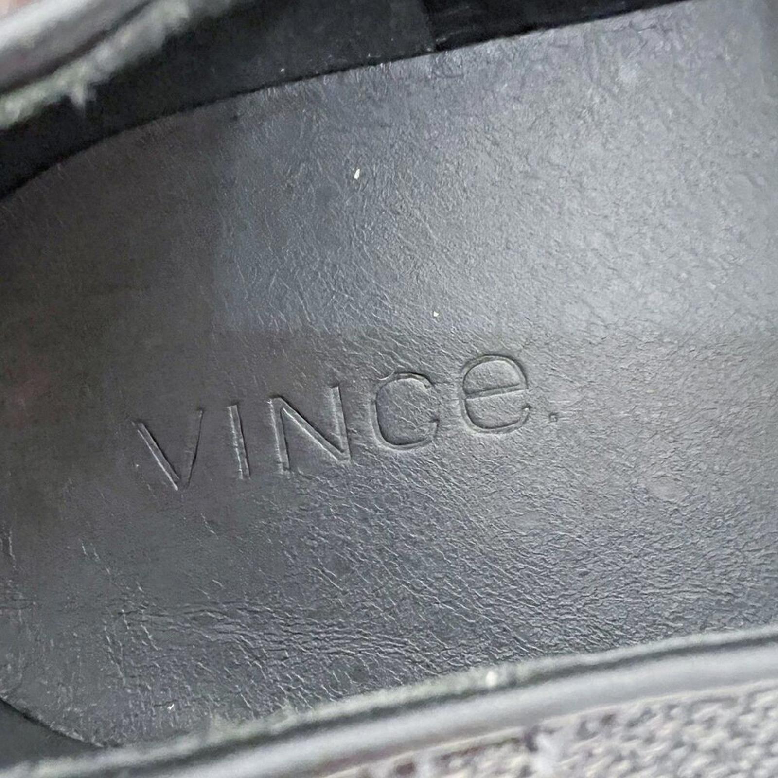 Vince Blair Sneakers Black Leather Woven Slip On Pointed Toe Women's Size 11
