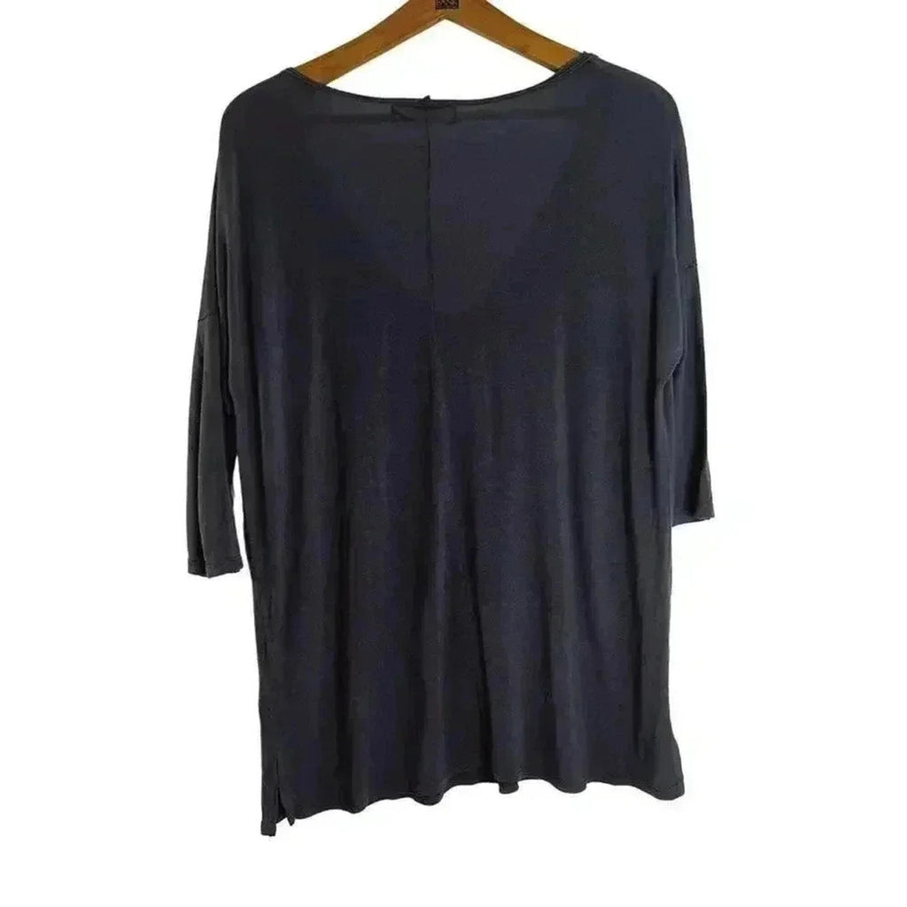 Urban Outfitters UO Project Social Tee Charcoal Grey V Neck Tee Women's Size M