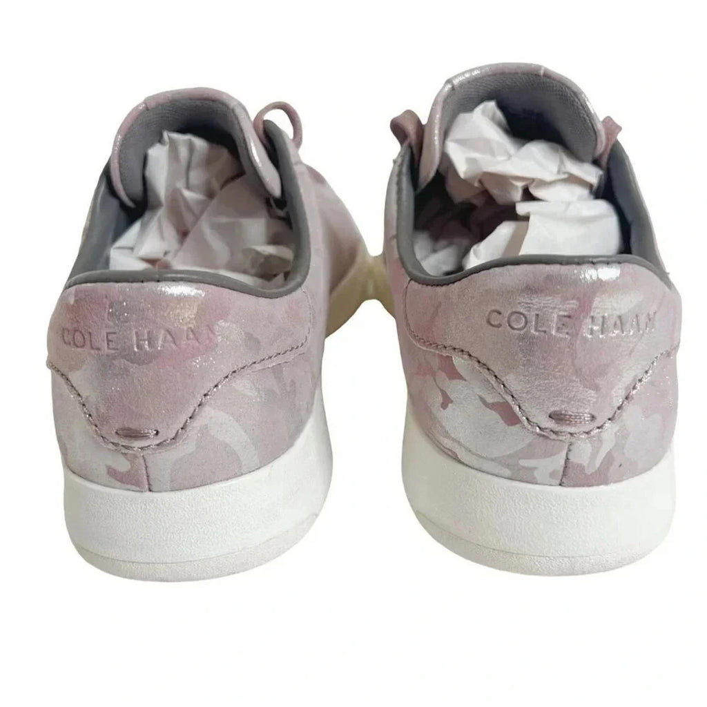 Cole Haan Grandpro Tennis Shoe Pink Metallic Camo Leather Women's Size 10