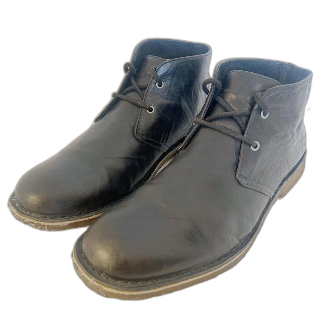 UGG Australia Men's Leighton Black Leather Chukka Boots Size 11