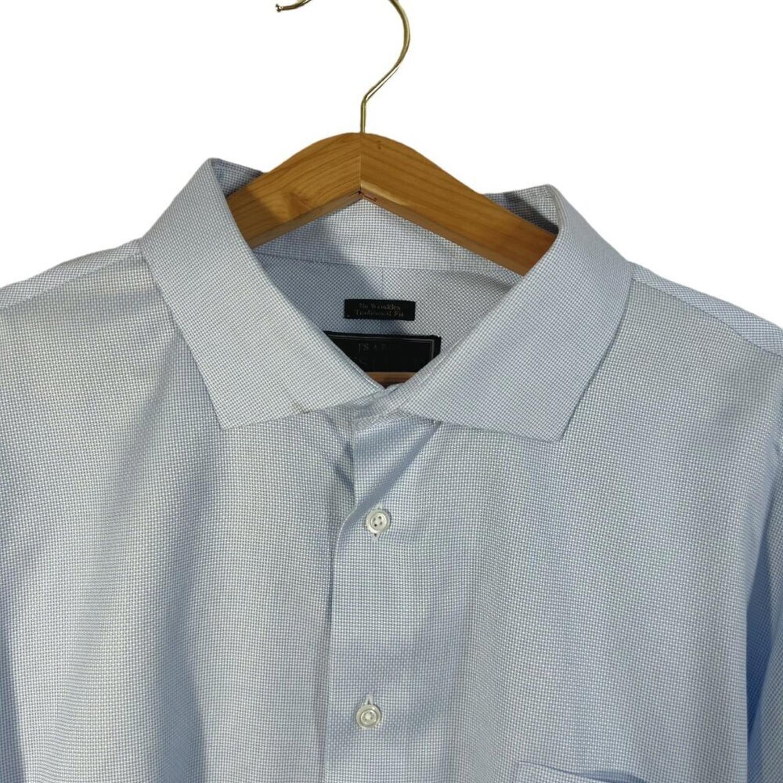Jos. A. Bank Reserve Collection Light Blue White Button Down Collared Shirt