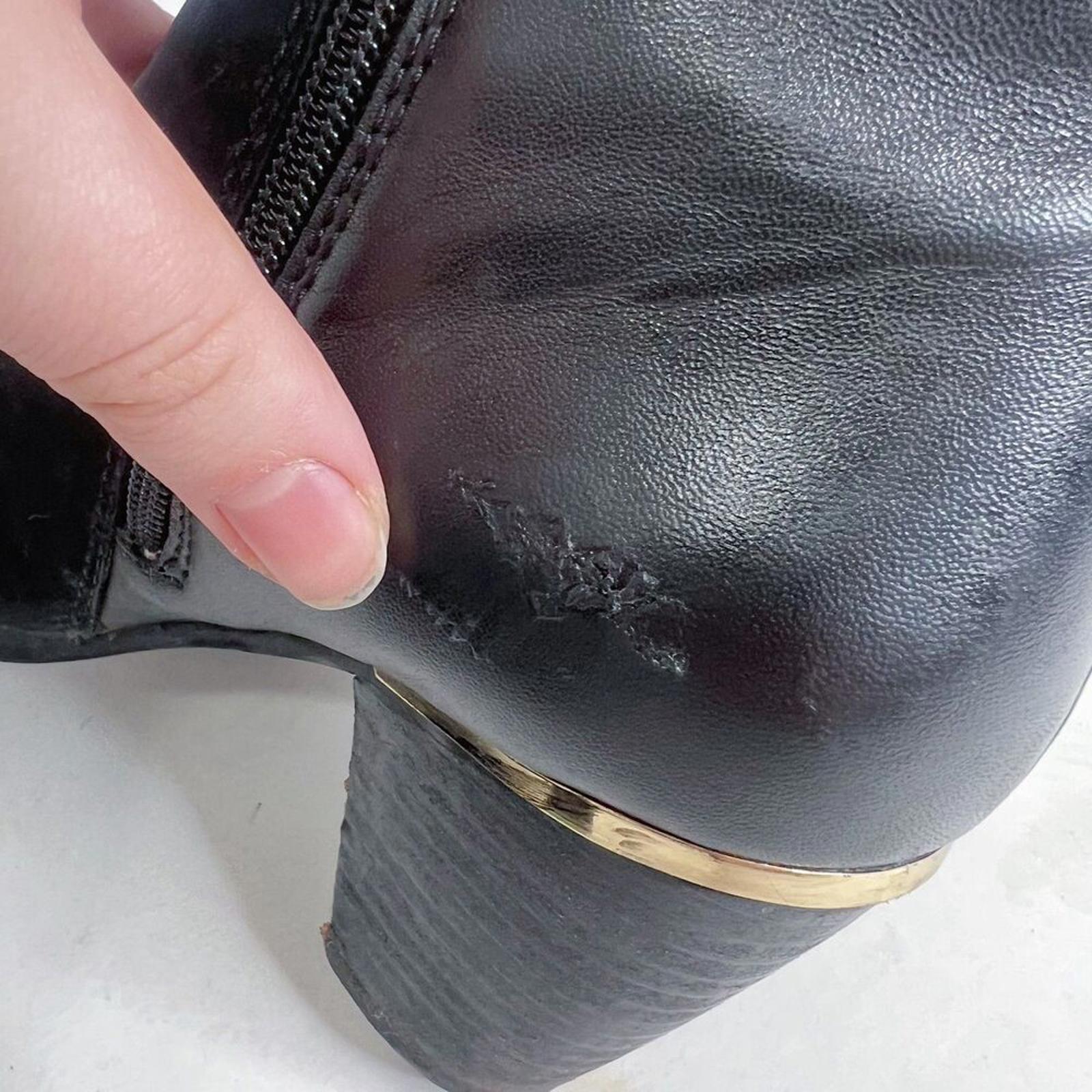 Steve Madden Wantagh Black Leather Suede Booties Ankle Boots Size 9