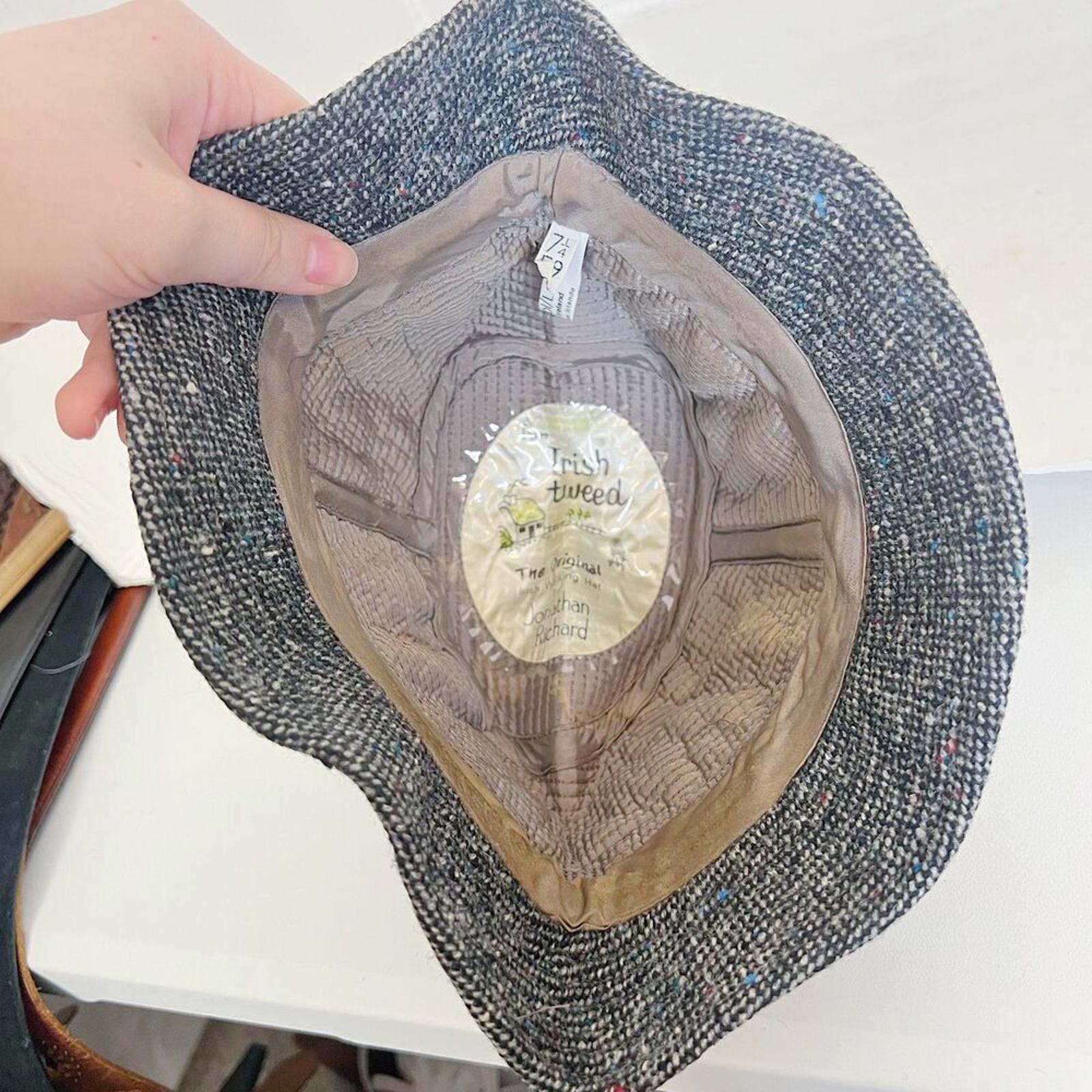 The Original Irish Walking Hat by Jonathan Richard 100% Wool Tweed Hat Vintage