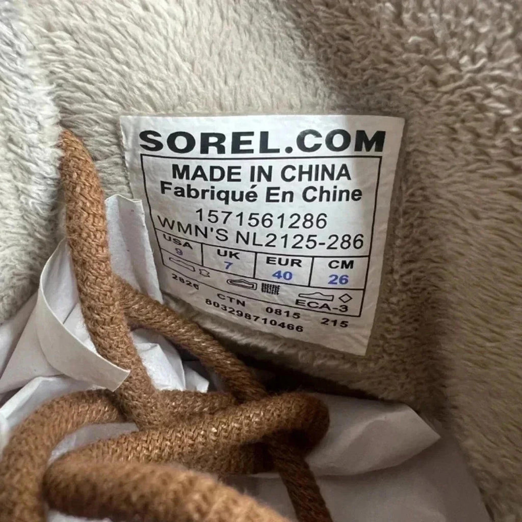 Sorel Fancy Lace II Boots in Elk Grizzly Bear Women's Snow Winter Boots Size 9