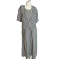 Vintage 90s Jamie Brooke Black and White Maxi Vest Dress Women's Size 22W