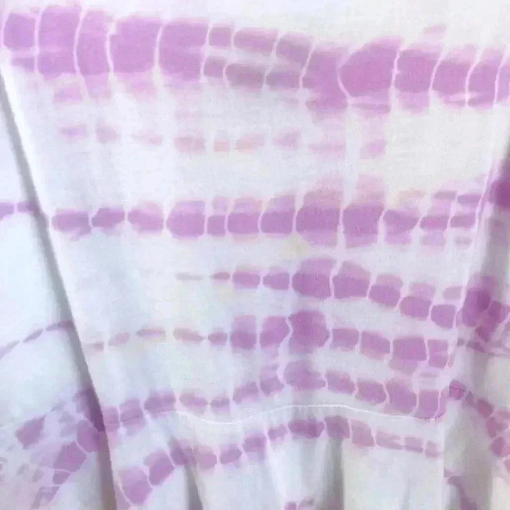 Guess Purple White Tie Dye Peplum Tank Sleeveless Women's Size S