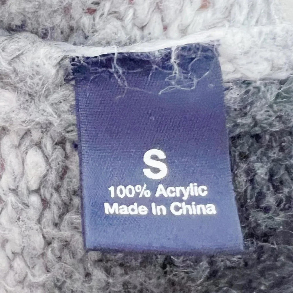 Saks 5th Avenue Blue Grey Striped Cardigan Ombre Sweater Women's Size S