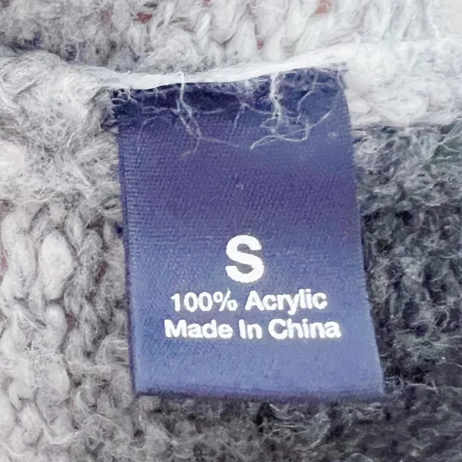 Saks 5th Avenue Blue Grey Striped Cardigan Ombre Sweater Women's Size S