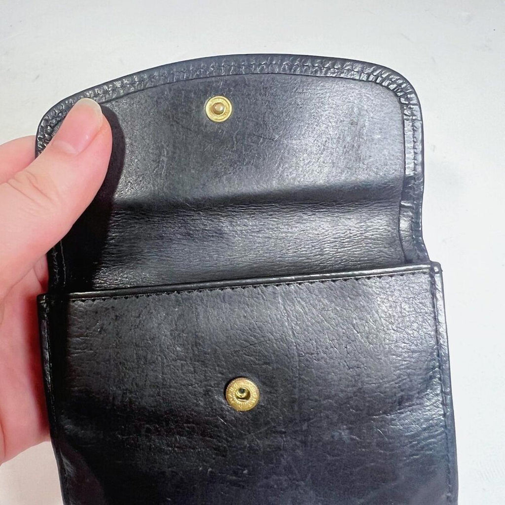 Vintage Coach Black Leather Bifold Wallet Soft Leather Credit Card Holder