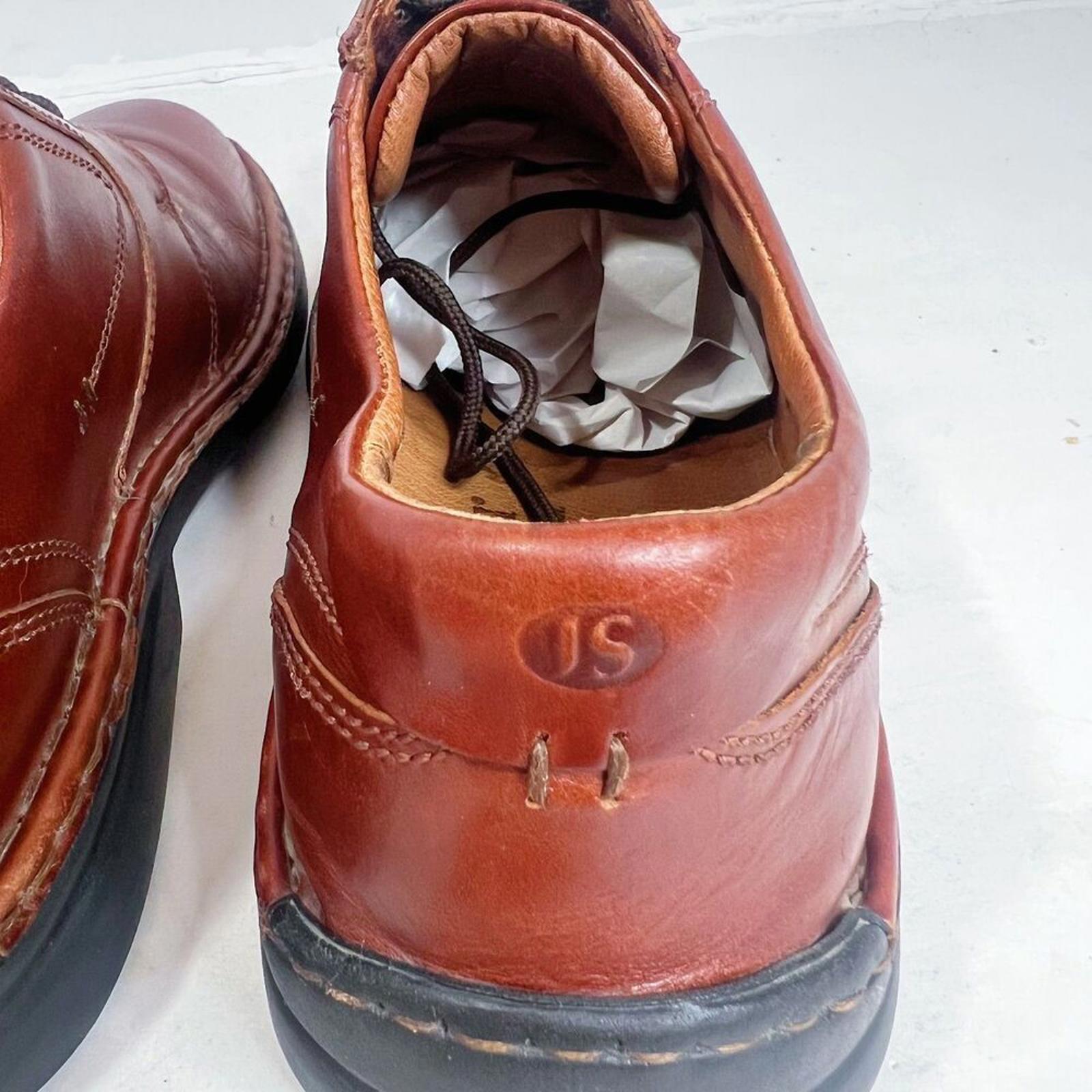 Josef Seibel Walt Casual Oxford Cognac Brown Leather Oxford Men's Size 8.5 9