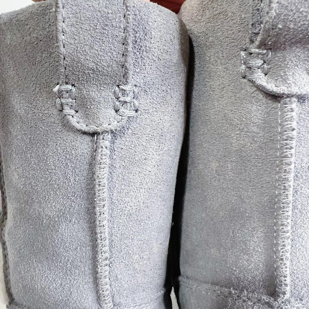 Koolaburra by UGG Michon Short For Women Grey Fuzzy Sheepskin Boots Size 10