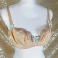 NWT Freya Nude Unlined Bra Lace Blue Embroidered Details 32D