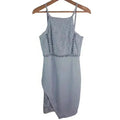 Soieblu Periwinkle Blue Purple Mini Dress Lace Detailing Women's Size M