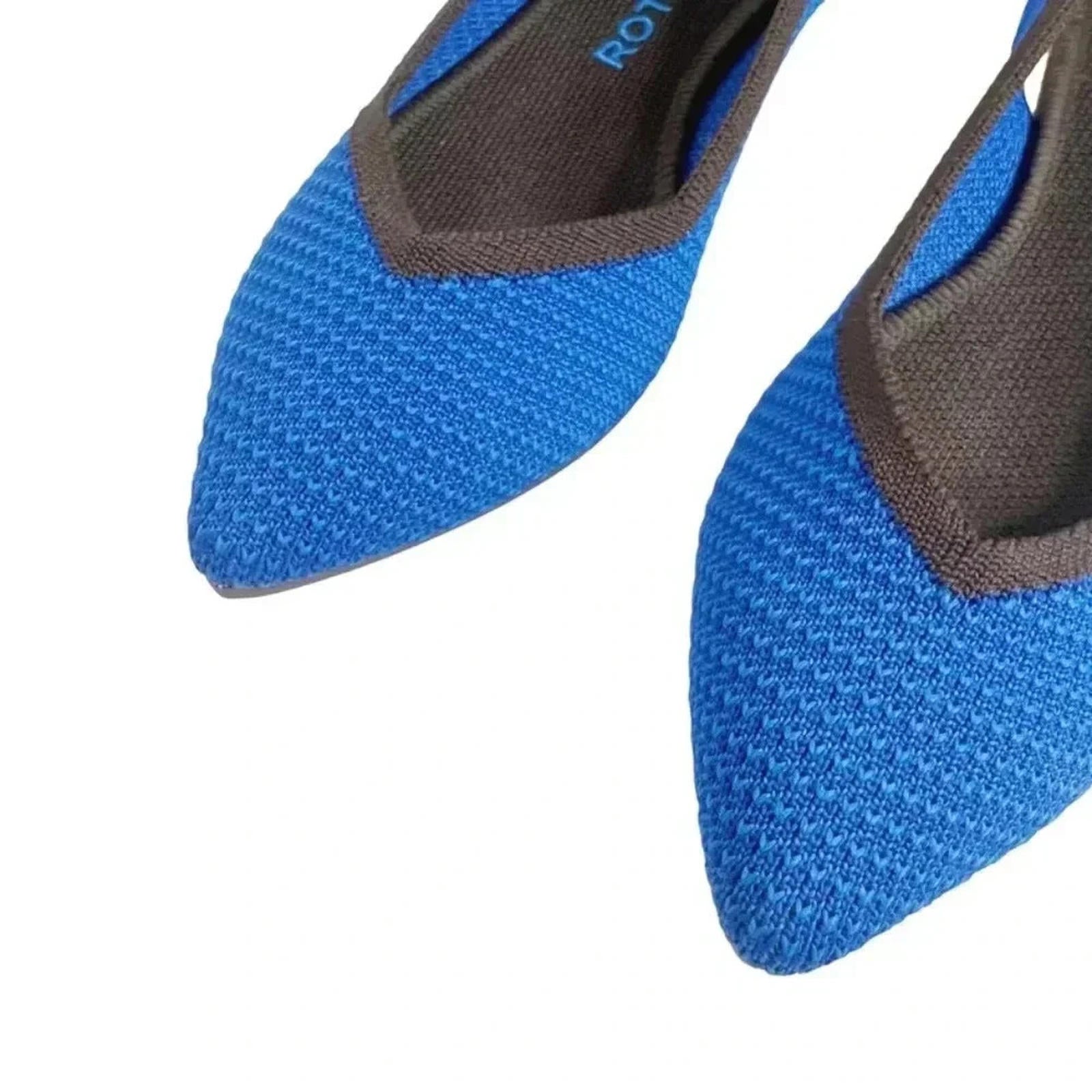 Rothy's Limited Edition The Point Lazuli Blue Knit Pointed Toe Flat Size 7