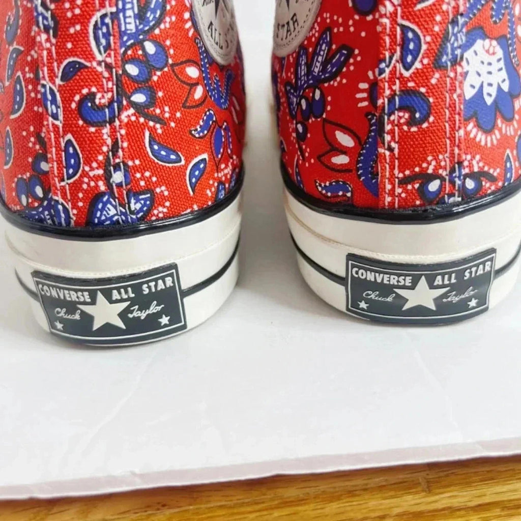 Like New Converse Chuck 70 High Rise Paisley Habanero Red Men's 7 Women's 9