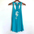 Sperry Sequin Seahorse Tank Dress Swim Coverup Beach Vacation Women's Size S