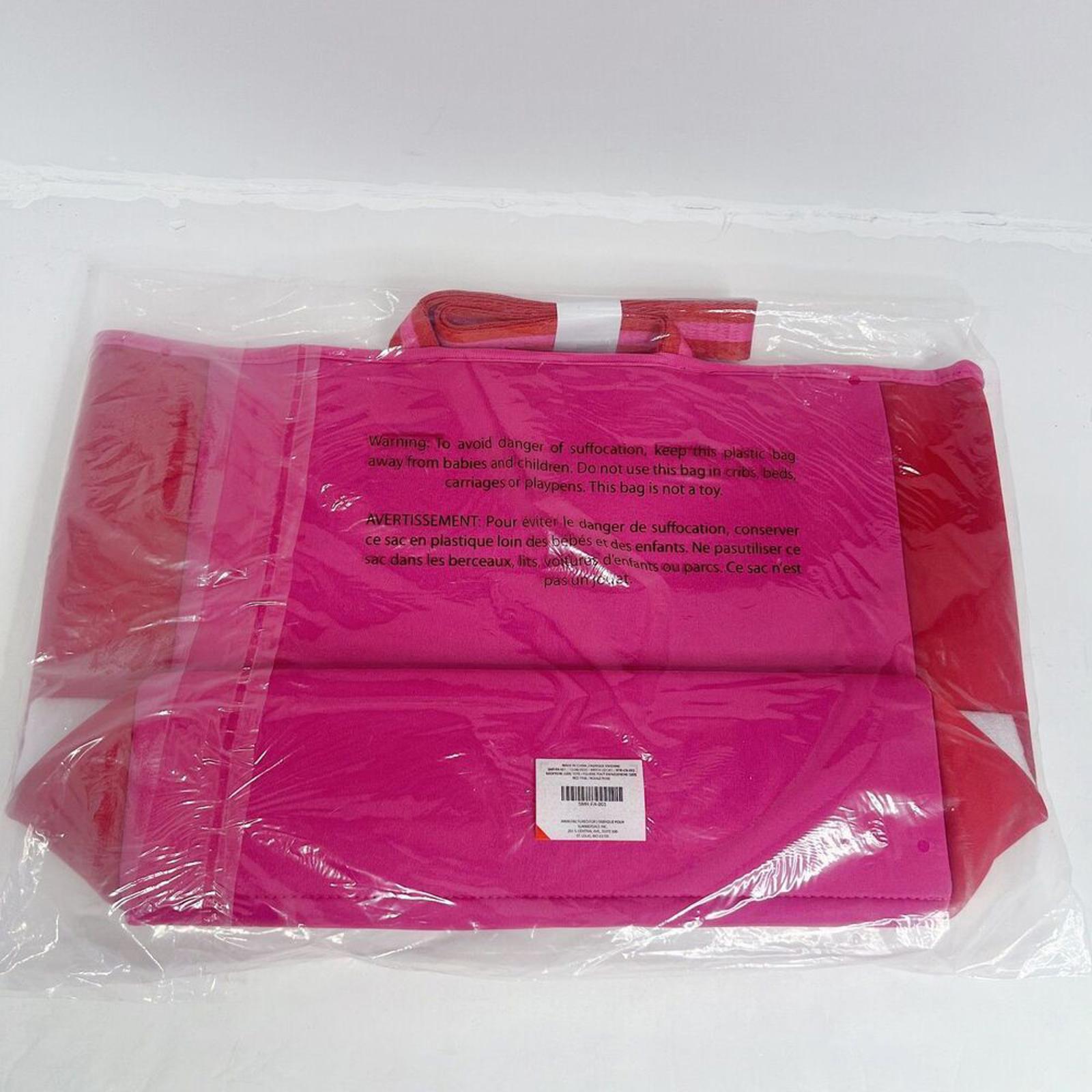 NWT Anthropologie SUMMERSALT Pink and Red Neoprene Summer Beach Tote