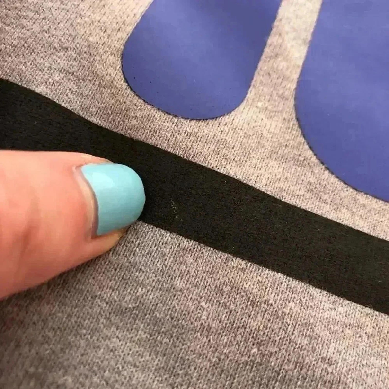 Fila Sport Grey Raglan Crewneck Terrycloth Tee Blue Pink Athleisure Size L