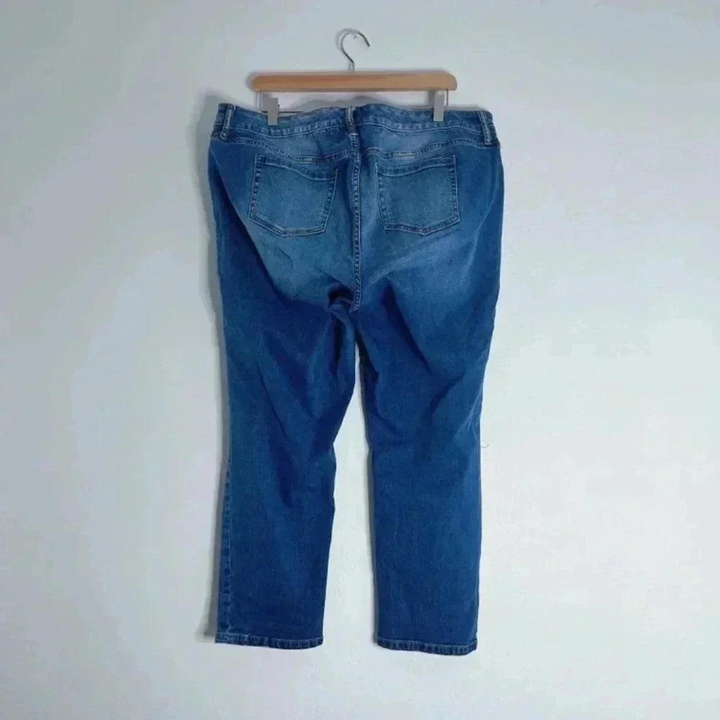 Torrid Distressed Medium Wash Skinny Jeans Distressed Denim Mid Rise Size 16