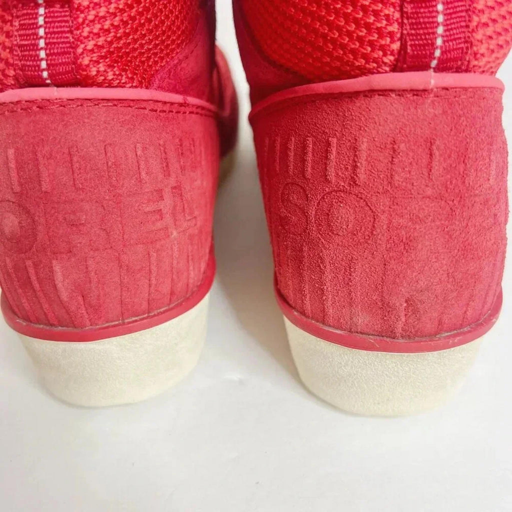 Sorel Tivoli II Red Waterproof Suede Sneaker Boots Womens Size 6