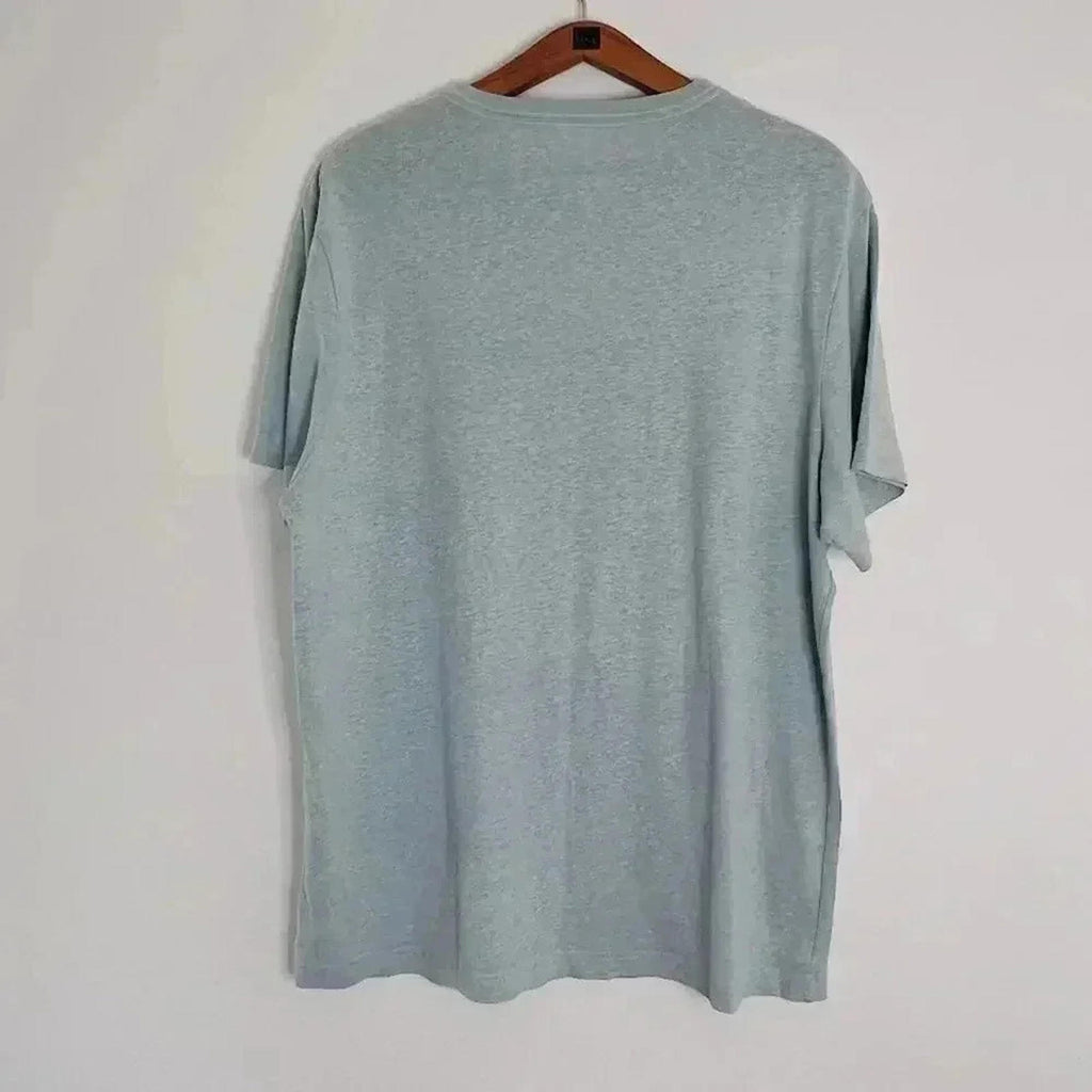 J Crew Men's Light Blue Heathered Crewneck T Shirt Size XL
