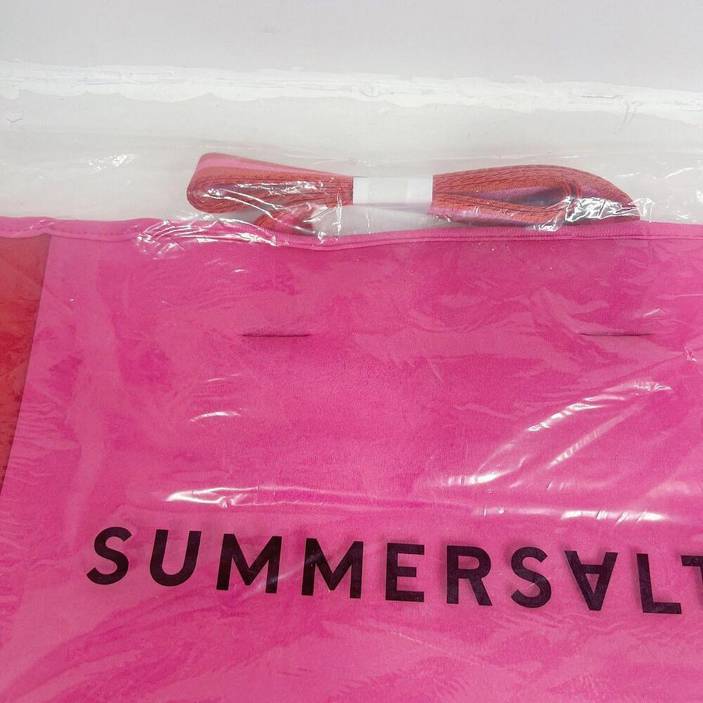 NWT Anthropologie SUMMERSALT Pink and Red Neoprene Summer Beach Tote