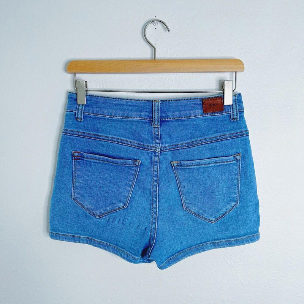 Urban Outfitters BDG Super High Rise Seam Short Medium Wash Denim Shorts Size 27