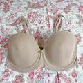 Natori Nude Bra Lined Mesh Overlay 32DD