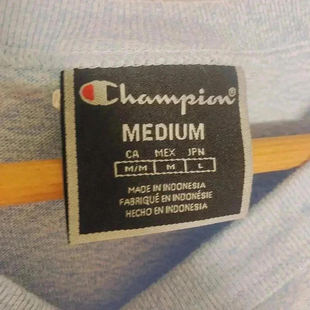 Champion Blue Heathered Print Crop Top Women's Size M