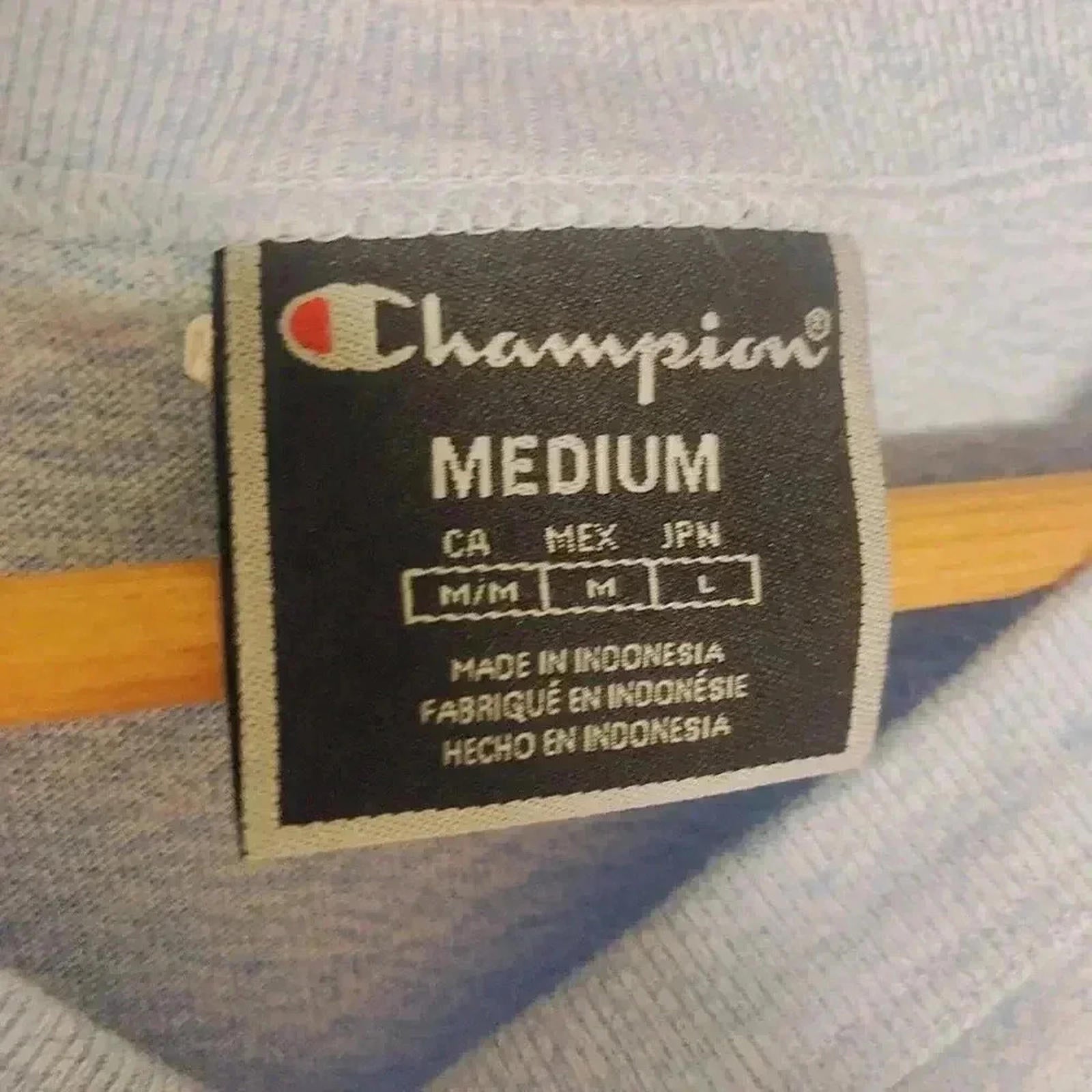 Champion Blue Heathered Print Crop Top Women's Size M