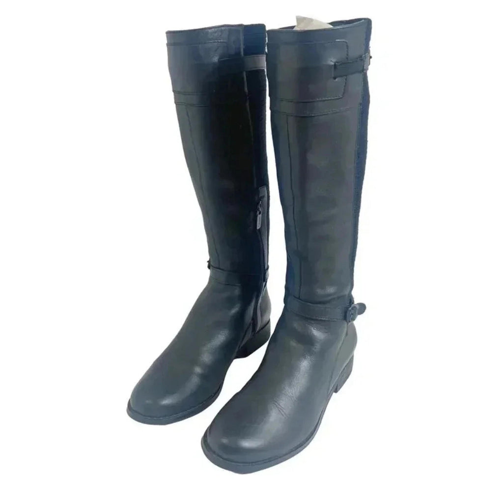 Aetrex Chelsea Tall Riding Boot Black Leather Boot Women's Size 8