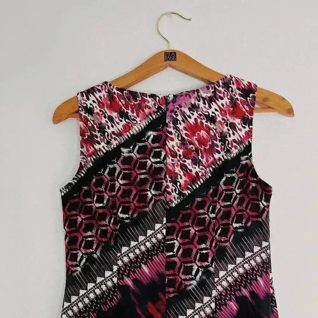 y2k Vintage Connected Pink and Black Printed Mini Dress Women's Size 6P