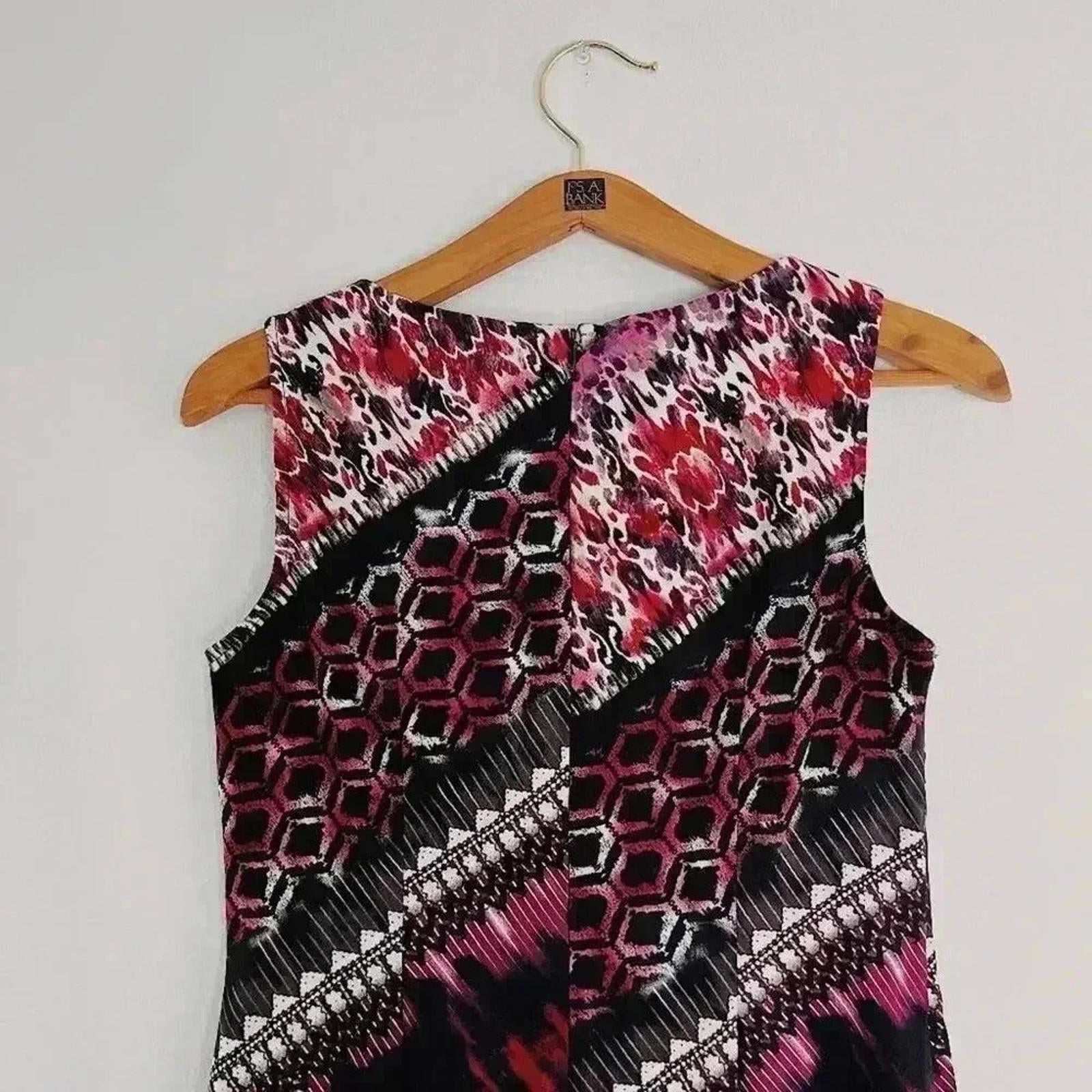 y2k Vintage Connected Pink and Black Printed Mini Dress Women's Size 6P