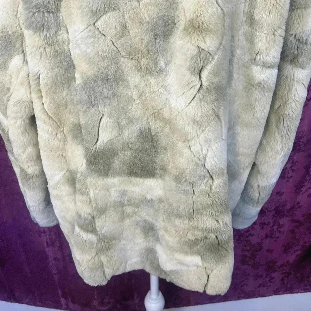 Coldwater Creek Tan Faux Fur Jacket size 1X XL mob wife